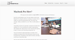 Desktop Screenshot of macbookproslow.com