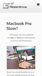 Mobile Screenshot of macbookproslow.com